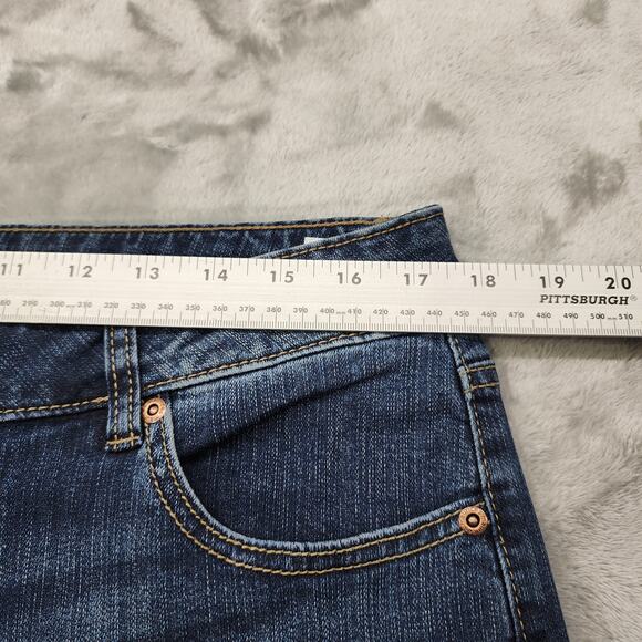 Maurices M. Jeans Womens 14 SHORT Blue Classic Mid Rise Flare Leg Stretch Denim - Picture 10 of 14